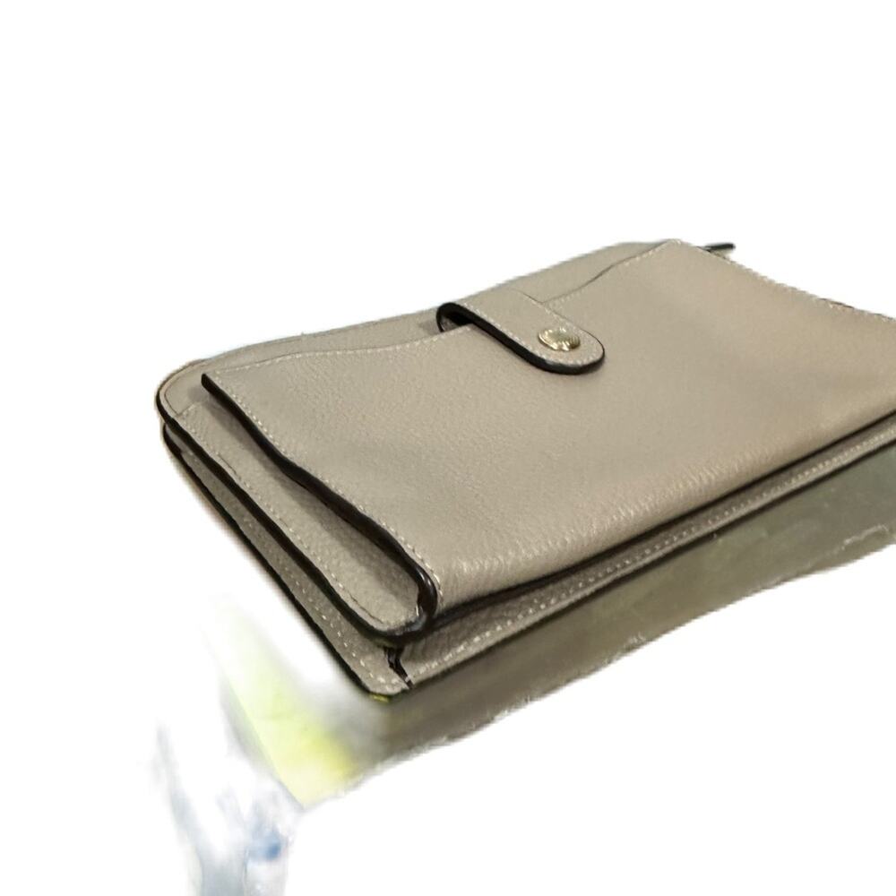 Excellent Coach‎ Tan Pebble Leather Phone Case Designer Wallet - Picture 3 of 9